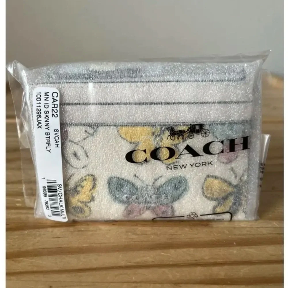 Coach Multicolor Butterfly Card Holder NWT